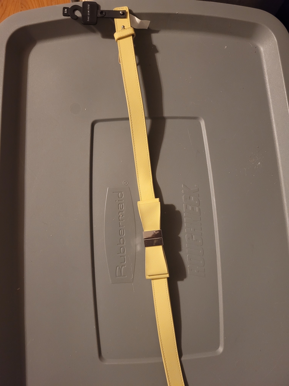 Yellow Bow-Accent Skinny Belt